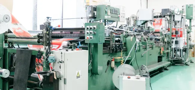 サイドウェルダーシール機でパッケージを自動シール加工する設備